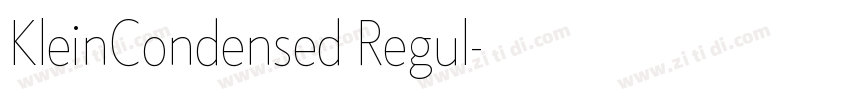 KleinCondensed Regul字体转换